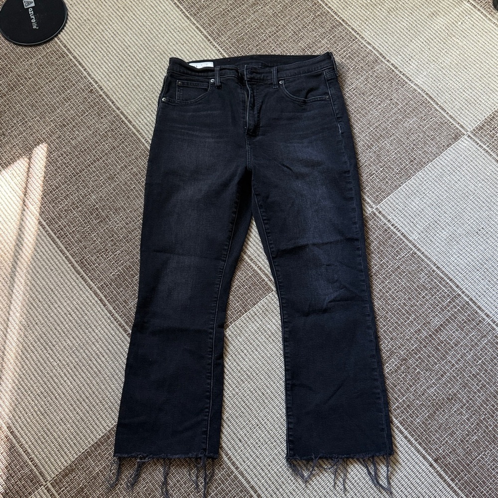 GAP Kick Fit High Rise Dark Gray Black Jeans - 12/31
